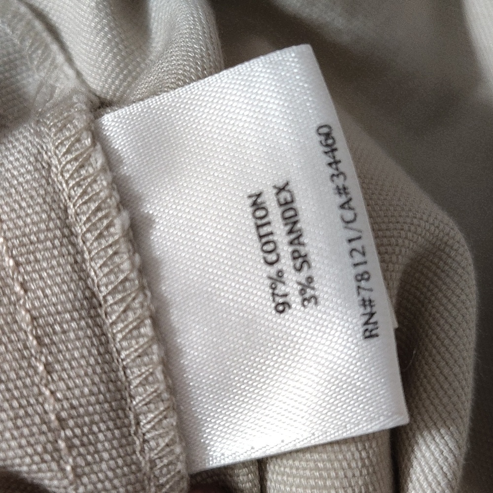 Eileen Fisher Cotton Pants In Beige Size Women's Medium - Picture 5 of 6